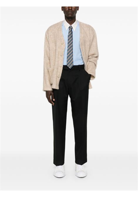 Black logo-embroidered trousers Drôle de monsieur - men DRÔLE DE MONSIEUR | PERMBP165PL127BL